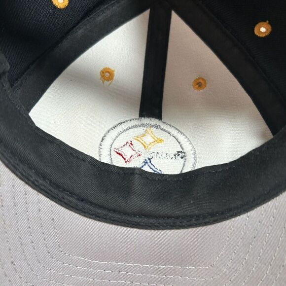 Vintage Logo Athletic Pittsburgh Steelers Hat Snapback NFL‎ Black Wool Blend Cap - Picture 6 of 9